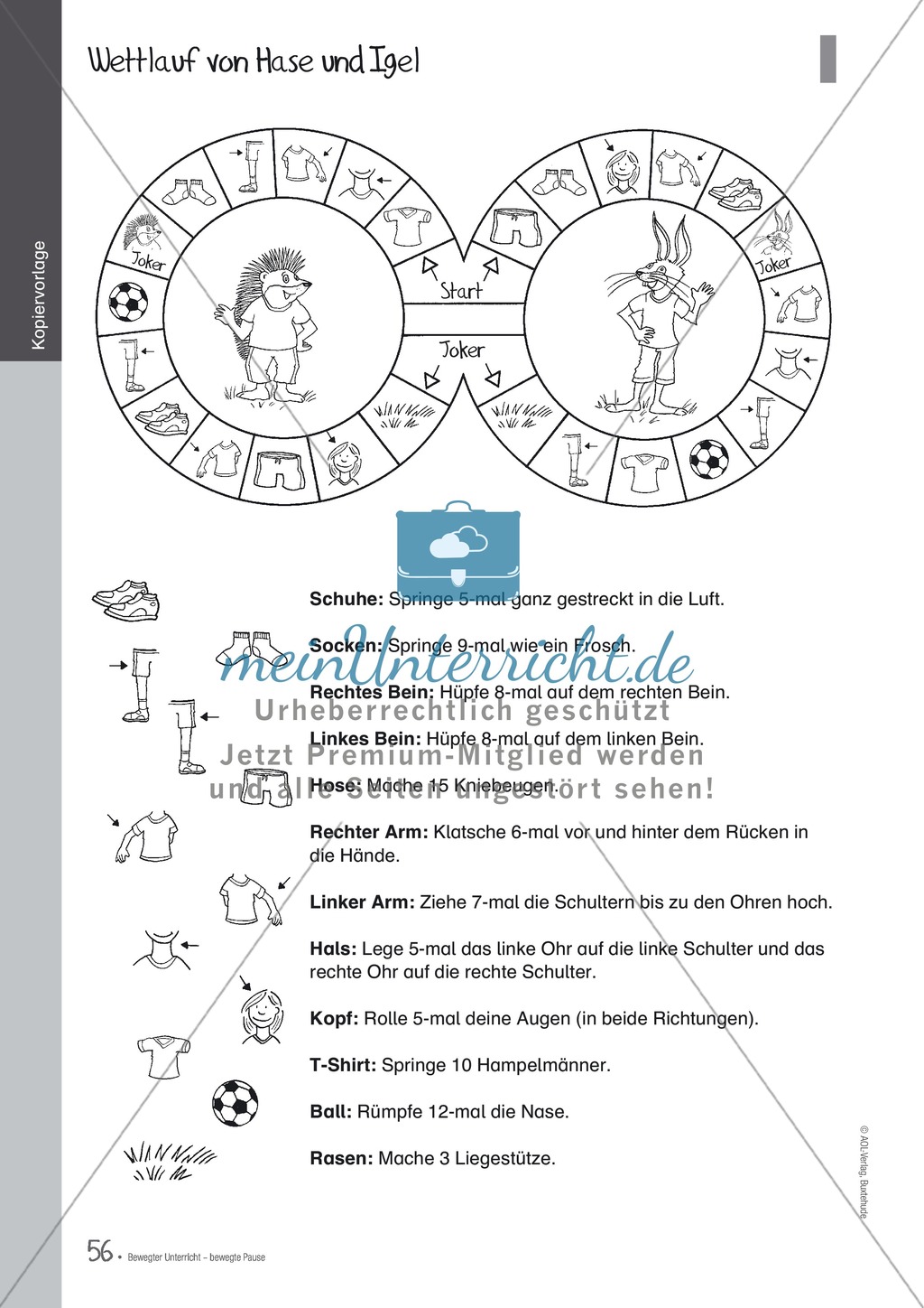 Übungen und Spiele für eine bewegte Grundschule: Material komplett Preview 52