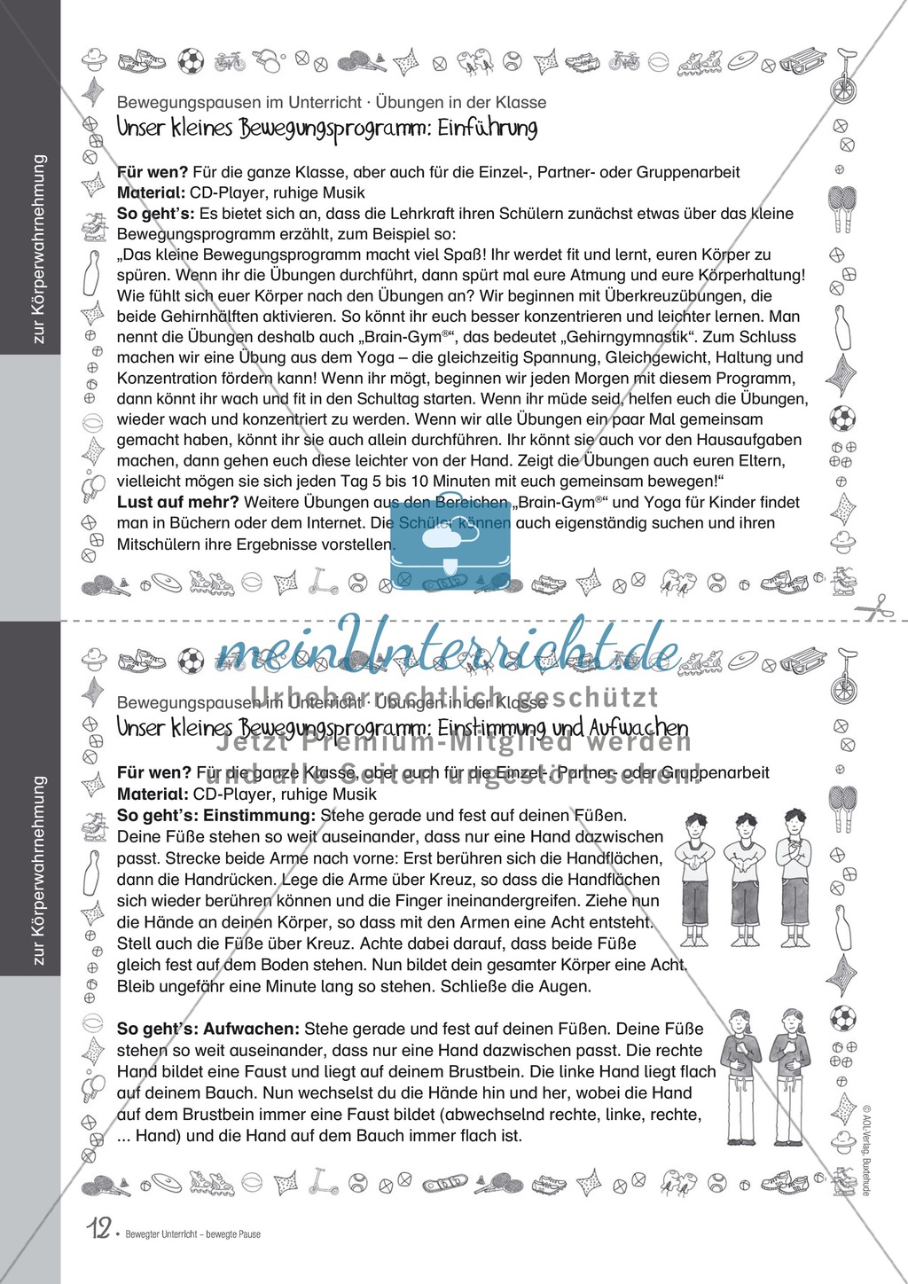 Übungen und Spiele für eine bewegte Grundschule: Material komplett Preview 8