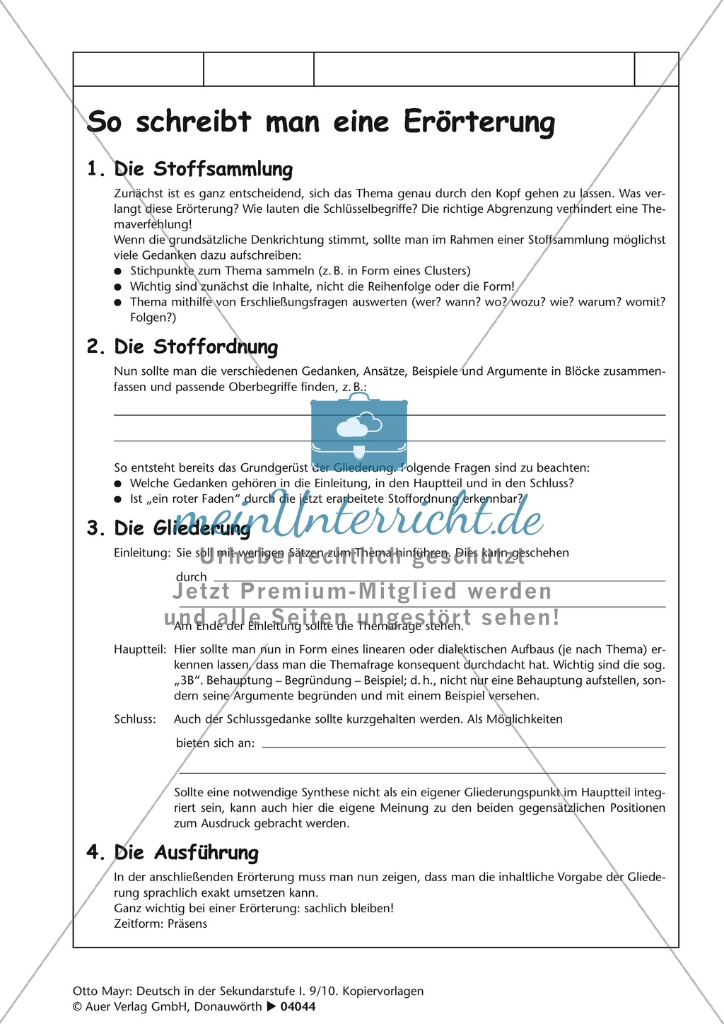 errterung schreiben bersicht zum ausfllen lsungsblatt und satzbausteine preview 0 - Einleitung Erorterung Beispiel errterung schreiben bersicht zum ausfllen lsungsblatt und satzbausteine preview 0 - Einleitung Erorterung Beispiel