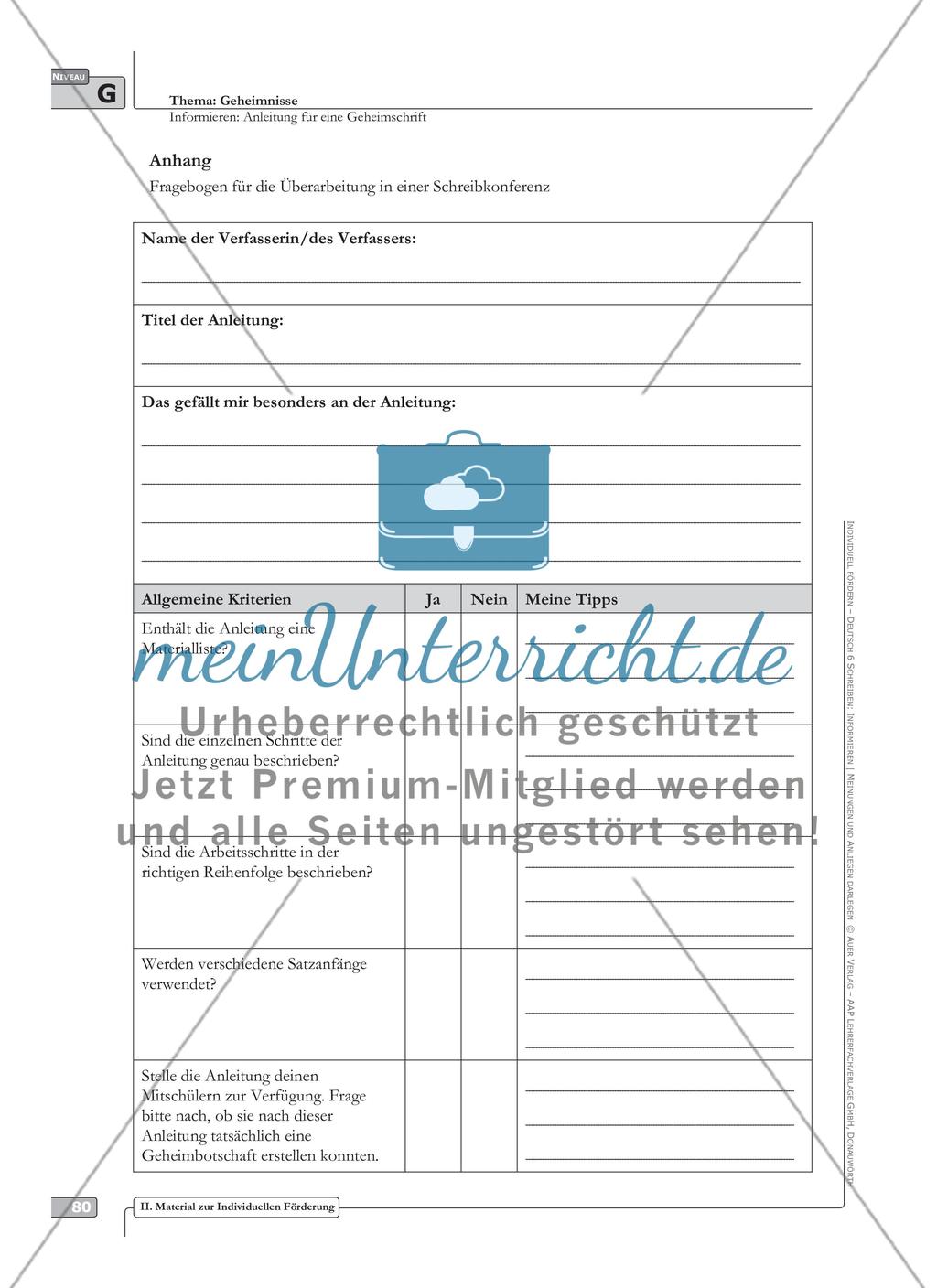 Sprachförderung: Anleitung für eine Geheimschrift: grundlegendes Niveau: Hinweise zum Ablauf, Arbeitsblätter Preview 3