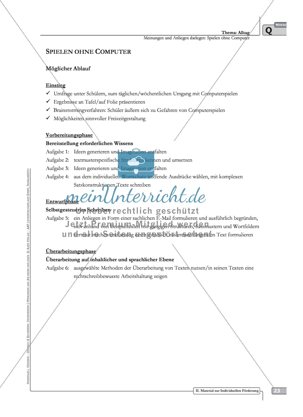 Schreibförderung: Schullandheim: Brief an die Jugendherberge: Hinweise zum Ablauf, Arbeitsblätter Preview 4