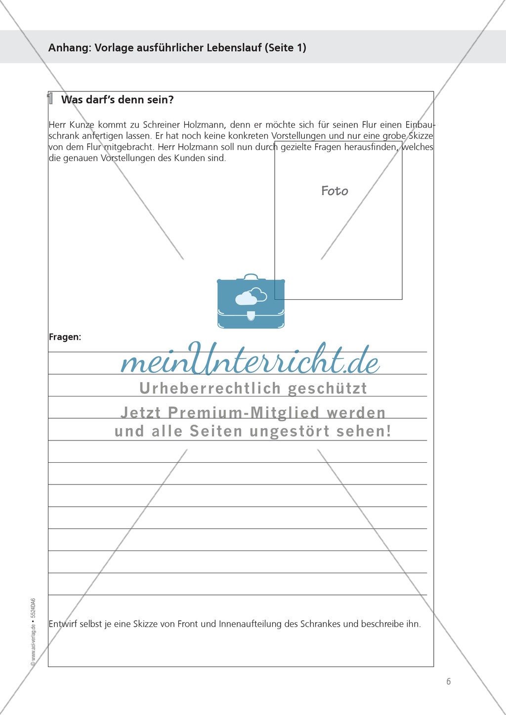 Berufe - Buchhändler / in: Bewerbung verfassen und Vorstellungsgespräch - Aufgaben + Muster + Hilfe Preview 3