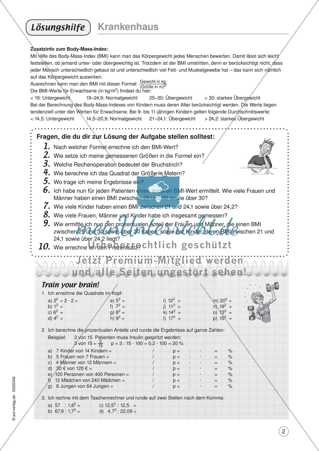 Krankenhaus: Aufgaben und Lösungen Preview 2