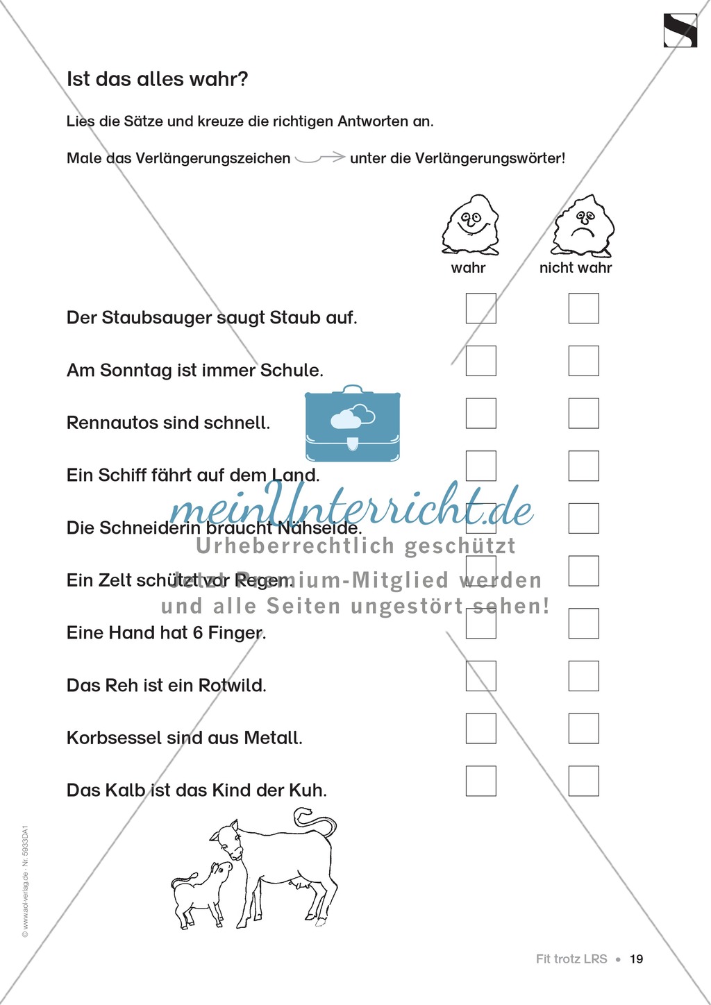 Verlängerungstests: Übungsblätter, Diktate Preview 4