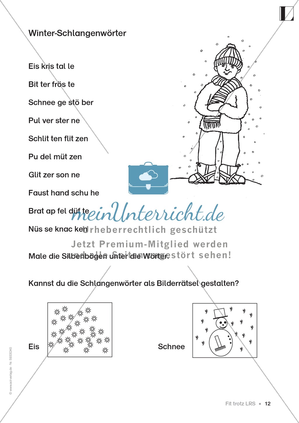 Lese - Rechtschreibschwäche (LRS) - Schwingen - Vertiefung: