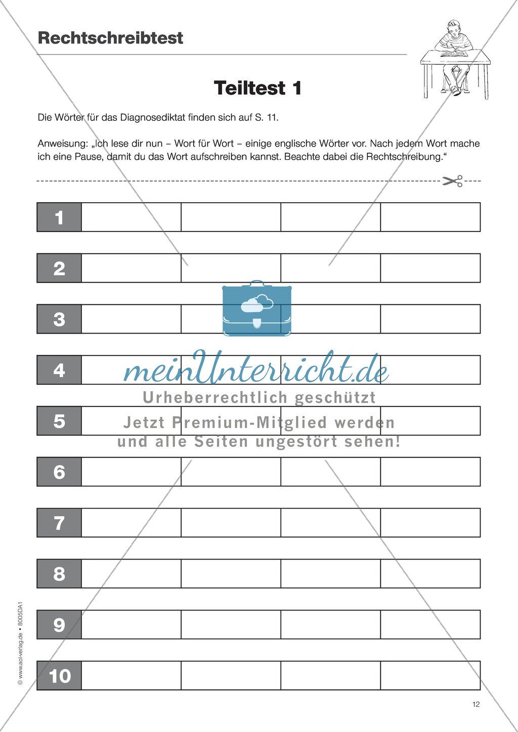 Rechtschreibtest: Wortliste + Tests Preview 4