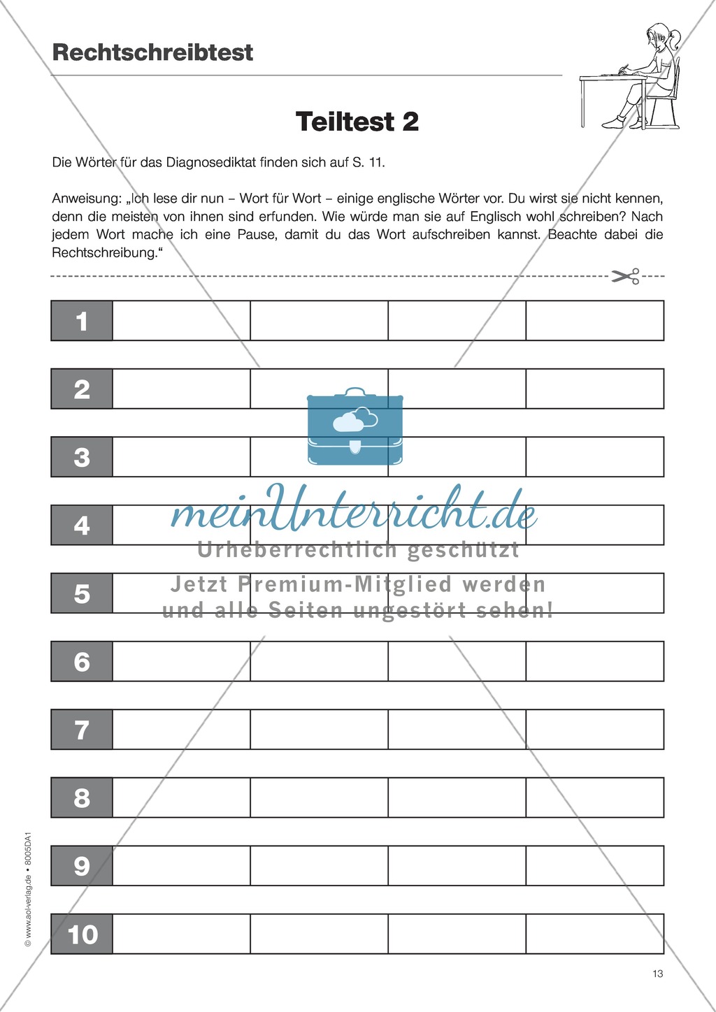 Rechtschreibtest: Wortliste + Tests Preview 5