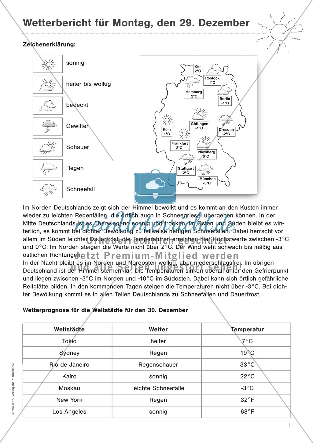 Wortarten und Kasus bestimmen: Klassenarbeit und Lösung Preview 1