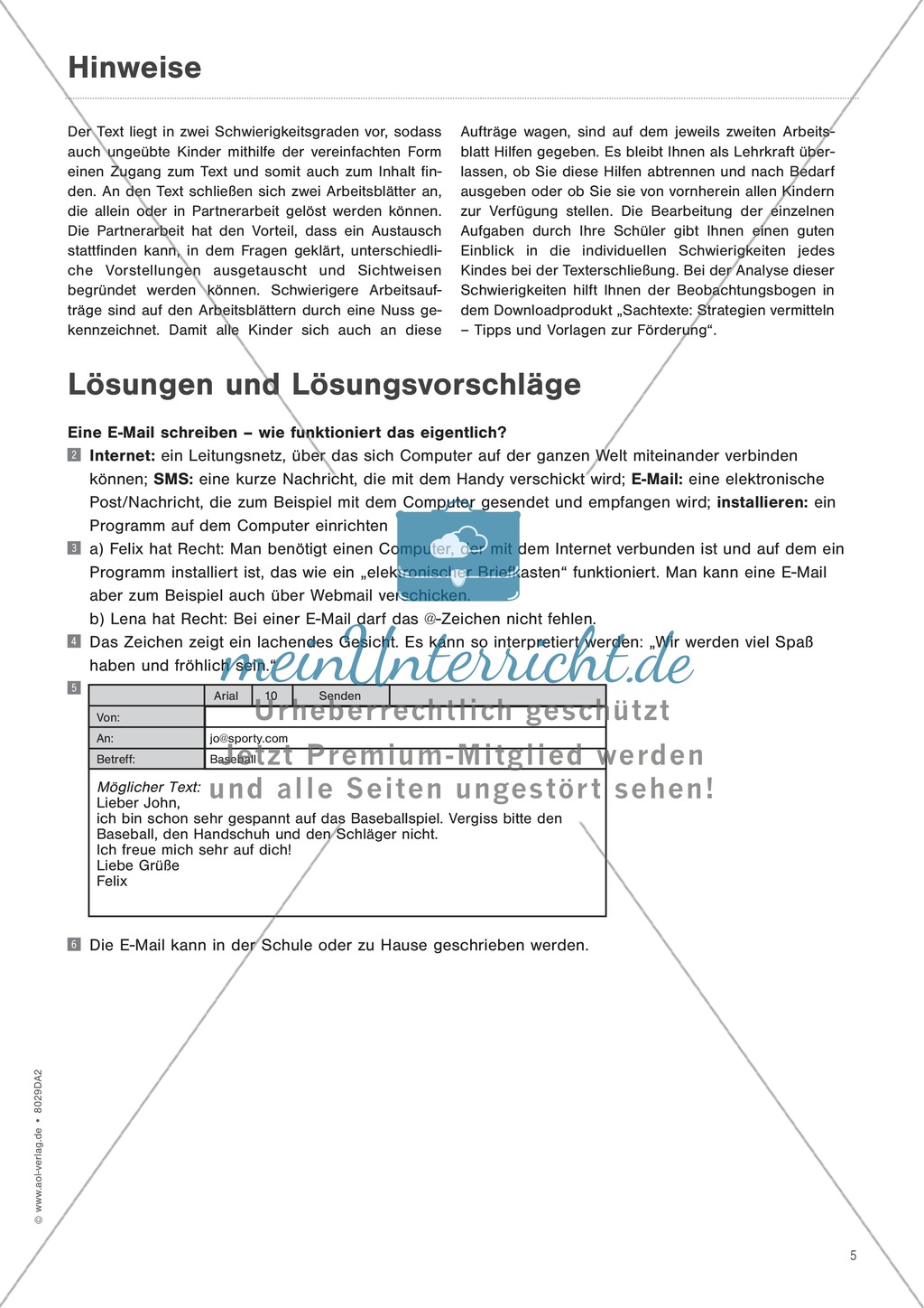 Sachtexte: Emails schreiben Preview 5