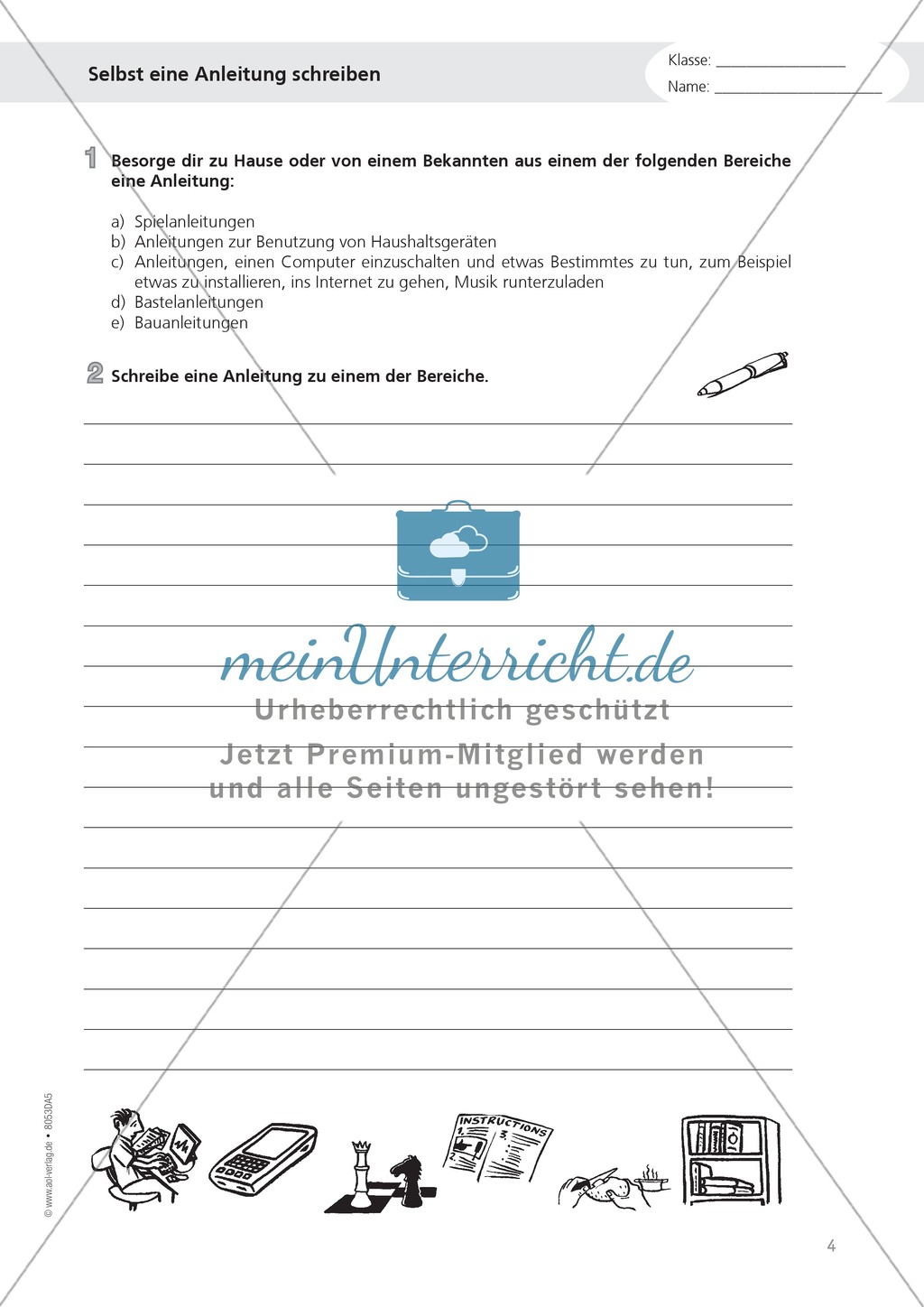 Alltagskompetenzen: "Anweisungen und Rezepte" - Lesetext + Aufgaben + Lösungen Preview 4