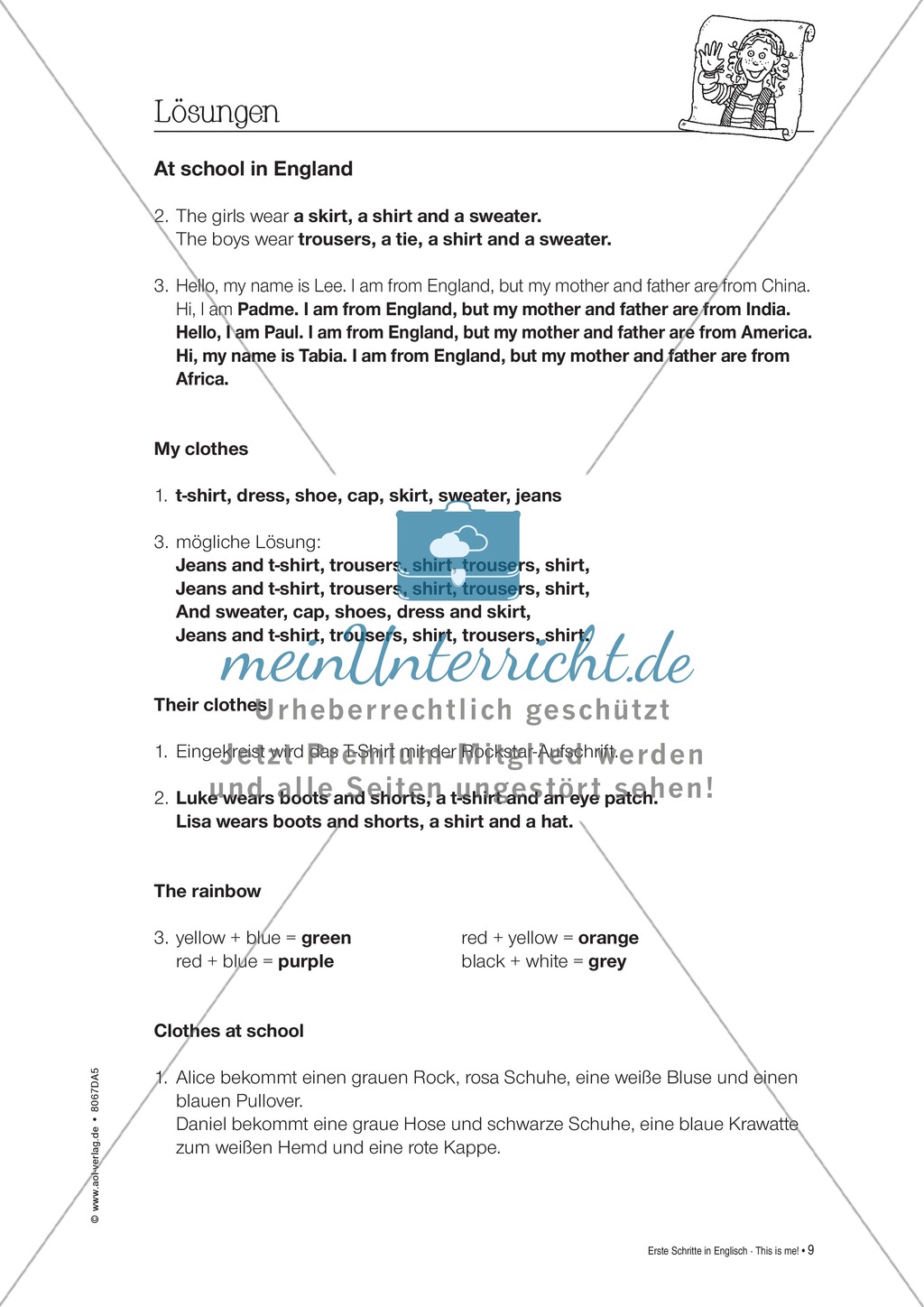 Erste Schritte in Englisch - At school in England: Übungen und Lösung Preview 9