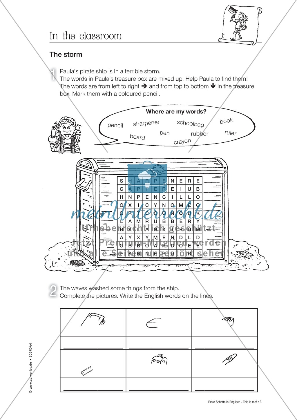 In the classroom: Introducing classroom vocabulary and classroom instructions Preview 4
