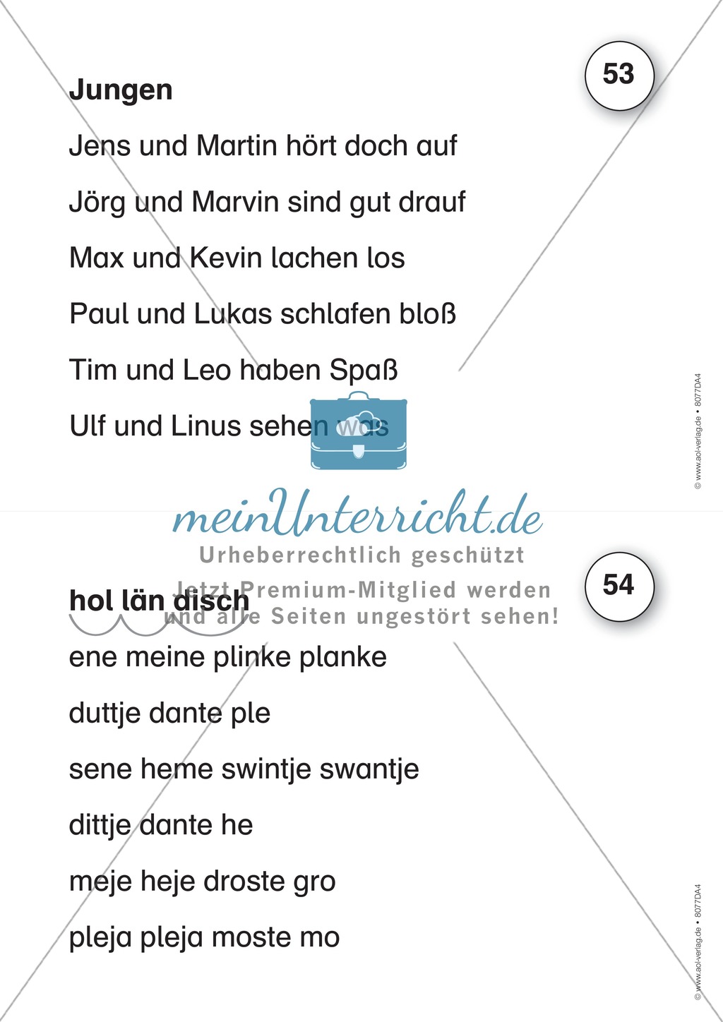 Der Lese-Trainer - Stufe 4 (Reime und kleine Texte): Arbeitsblätter + Urkunde Preview 3