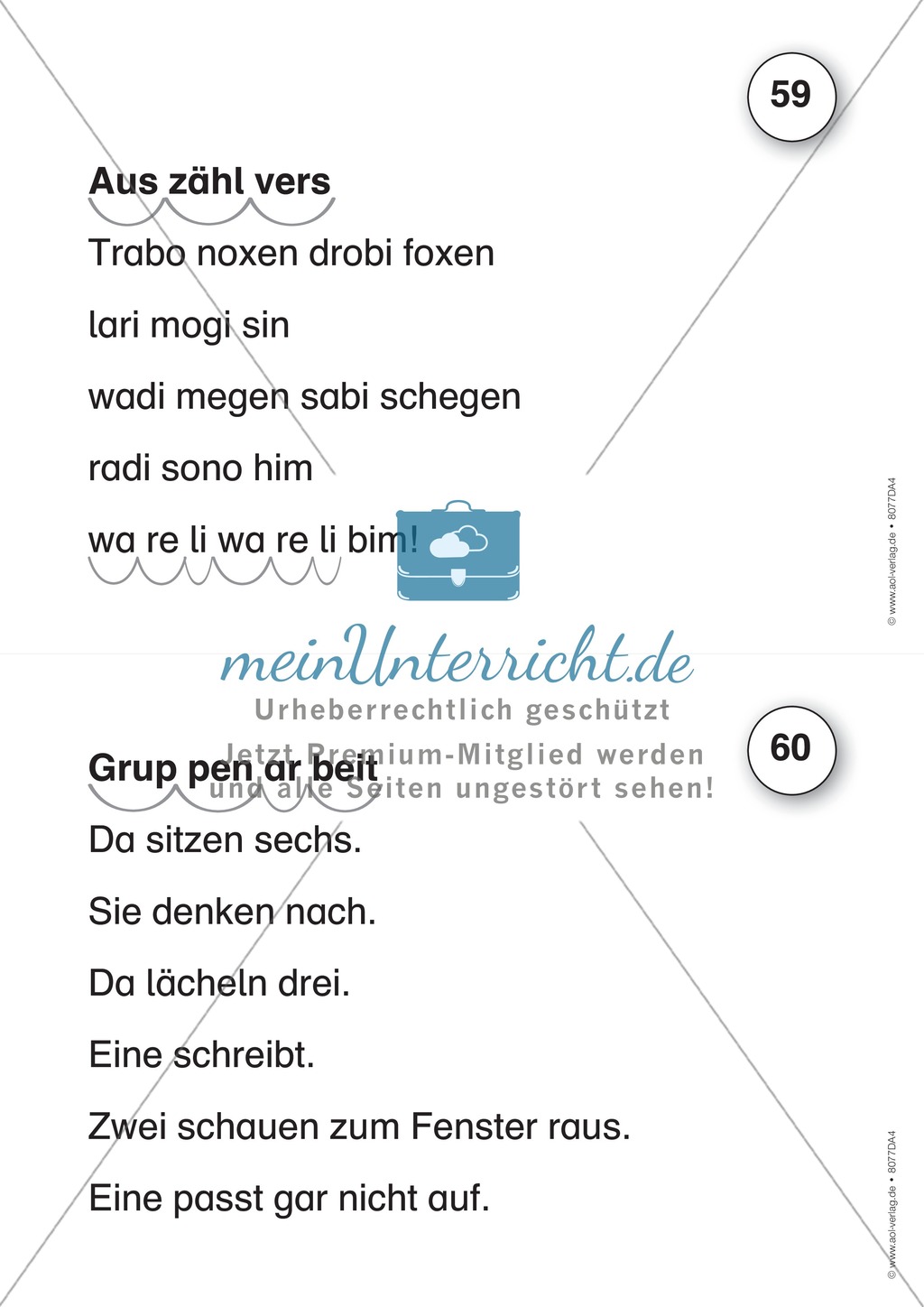 Der Lese-Trainer - Stufe 4 (Reime und kleine Texte): Arbeitsblätter + Urkunde Preview 6