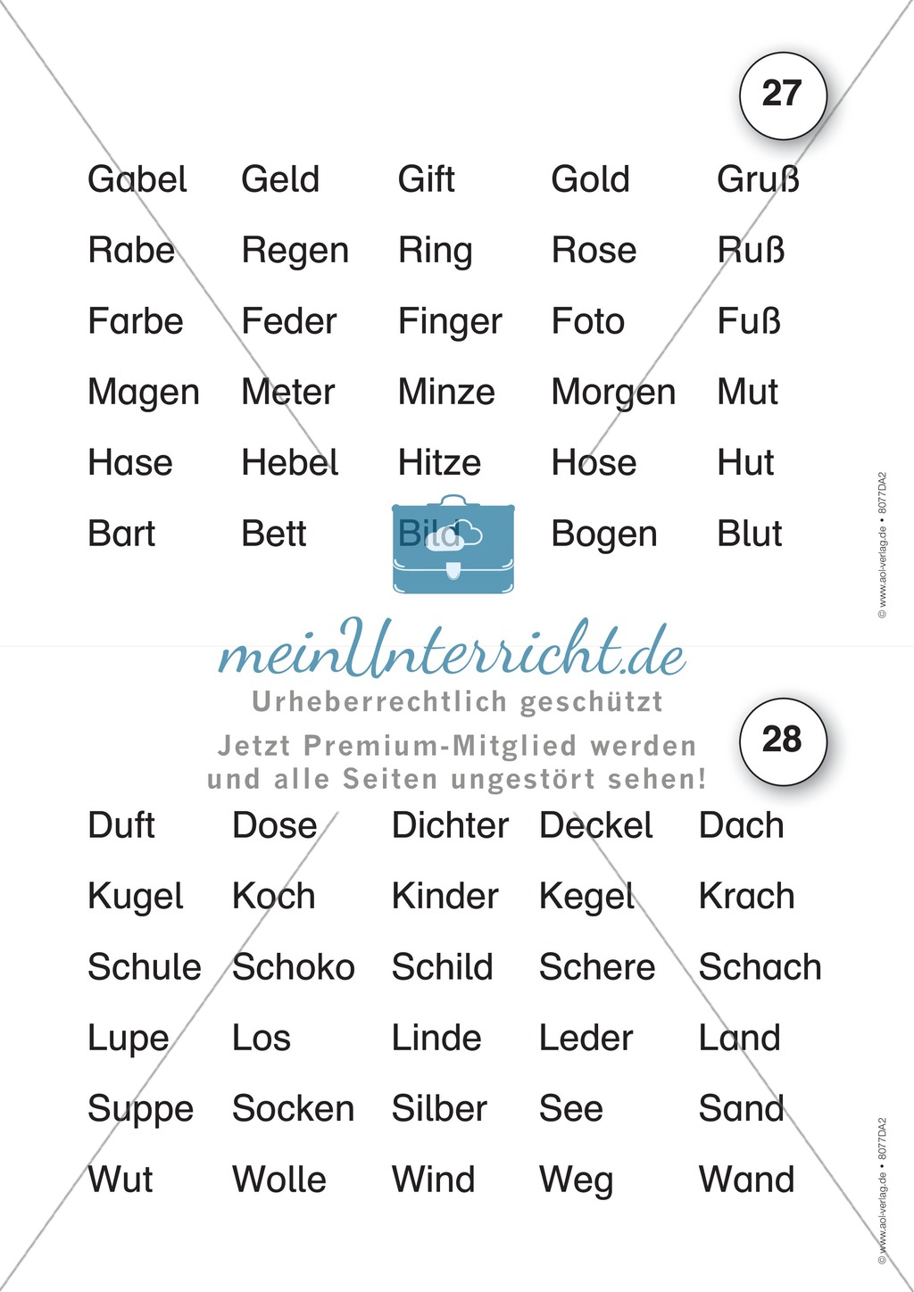 Der Lesetrainer - Stufe 2 (kurze Wörter): Arbeitsbätter und Urkunde Preview 6