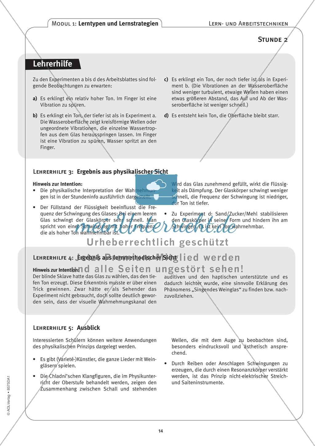 Lerntypen- und Strategien: