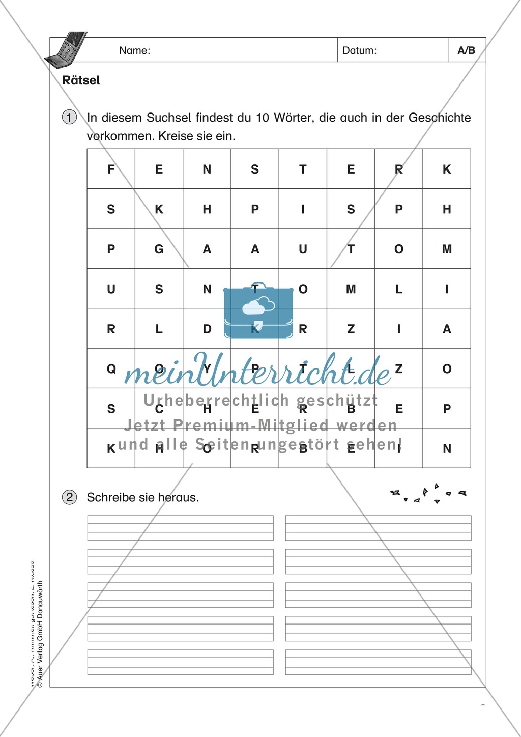 Leseförderung Einbruch in Onkel Franks Handyshop: Text, Arbeitsblätter und Lösungen Preview 5