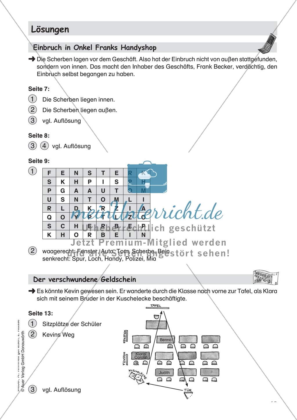 Leseförderung Einbruch in Onkel Franks Handyshop: Text, Arbeitsblätter und Lösungen Preview 6