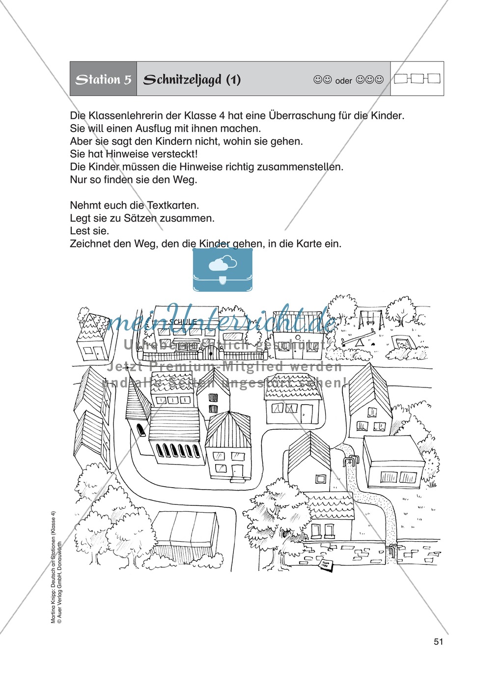 Stationsarbeit "Satzglieder Üben". Enthält Vorlagen für Lernstationen, Lösungen und Erläuterungen. Preview 6