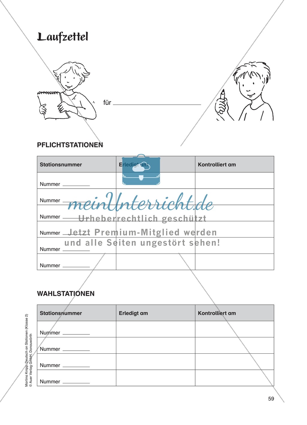 Stationsarbeit: Laufzettel Preview 1