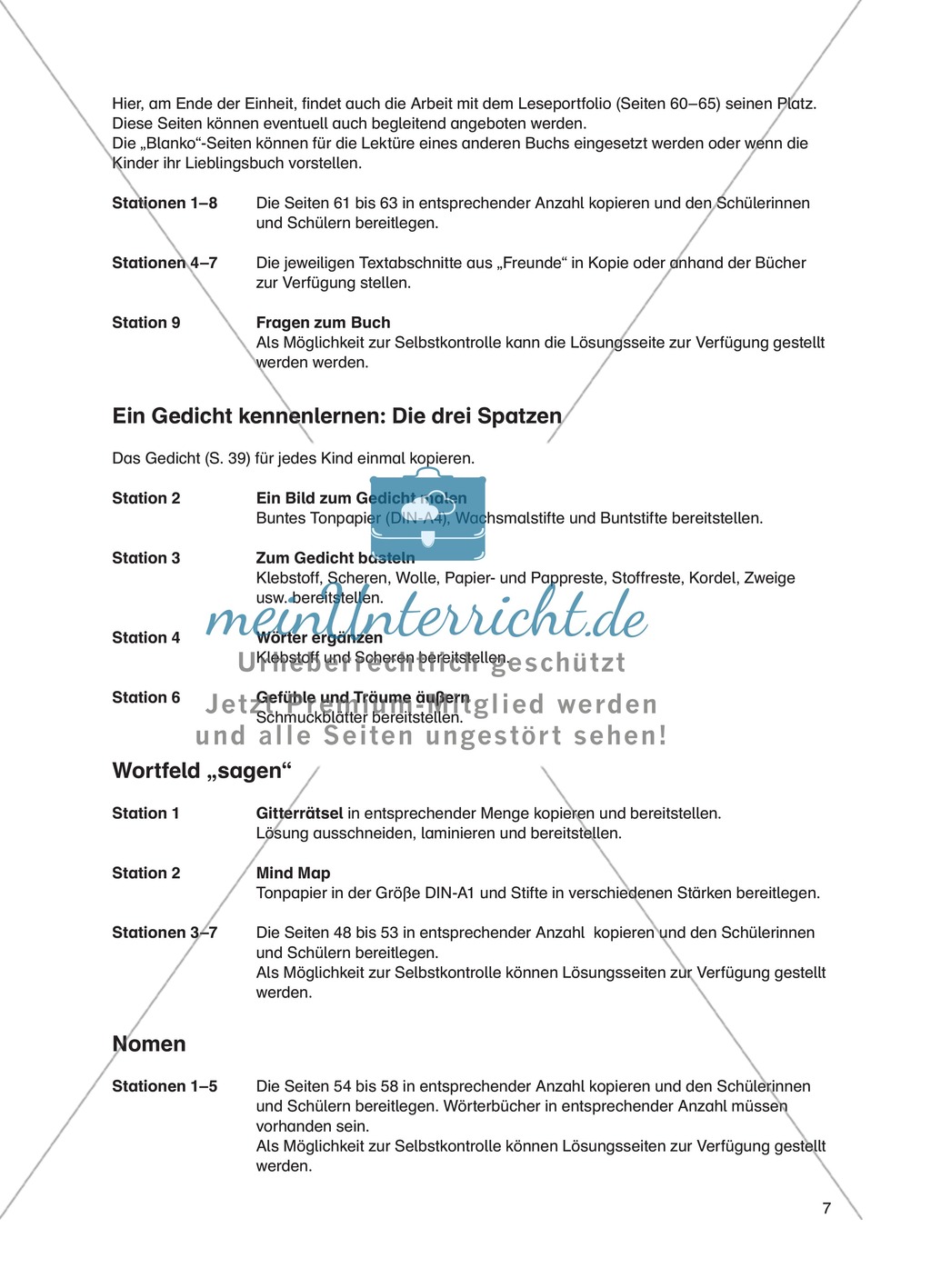 Stationsarbeit "Das Wortfeld sagen": Hinweise + Übungen + Laufzettel + Lösungen Preview 1