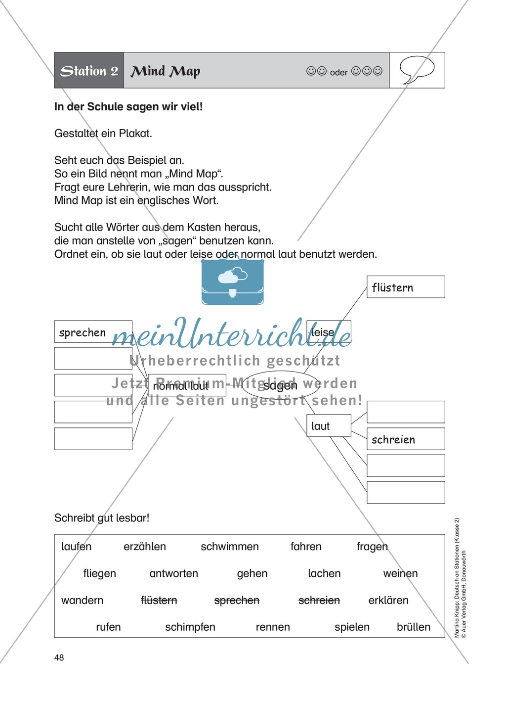 Stationsarbeit "Das Wortfeld sagen": Hinweise + Übungen + Laufzettel + Lösungen Preview 3