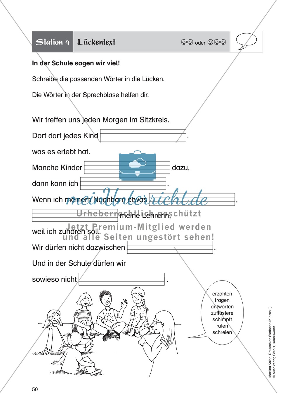 Stationsarbeit "Das Wortfeld sagen": Hinweise + Übungen + Laufzettel + Lösungen Preview 5