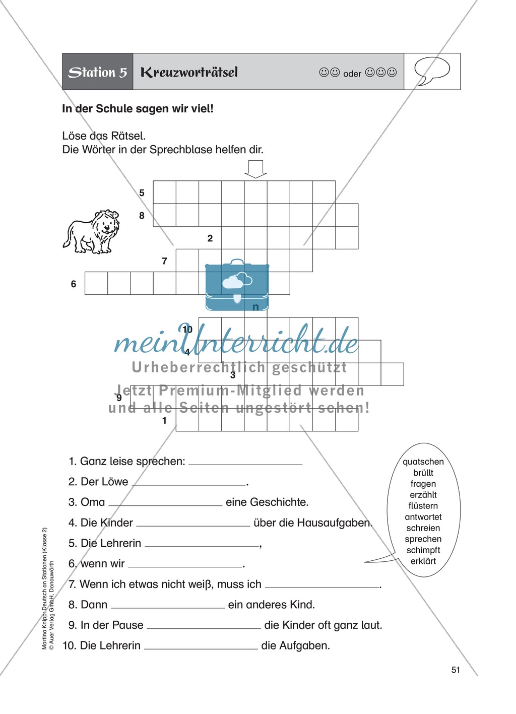 Stationsarbeit "Das Wortfeld sagen": Hinweise + Übungen + Laufzettel + Lösungen Preview 6