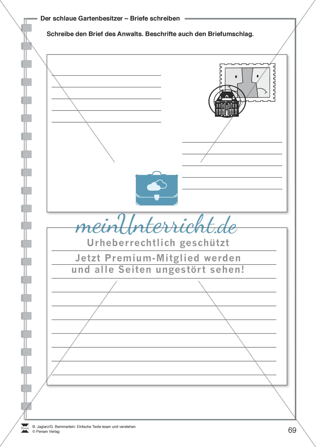 Der schlaue Gartenbesitzer: Lesetext, Arbeitsblätter und Lösungen Preview 8
