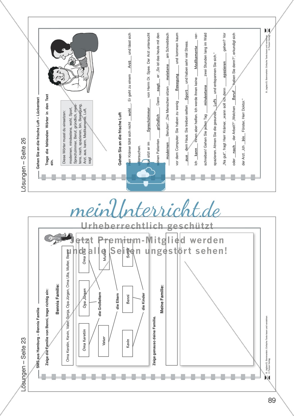 Gehen Sie an die frische Luft: Lesetext, Arbeitsblätter und Lösungen Preview 9