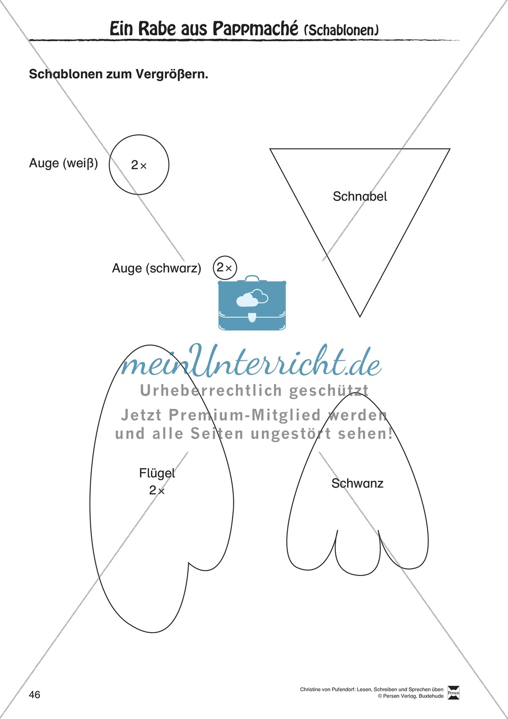 Lesen - Schreiben - Sprechen: "Als die Raben (...)" Fächerübergreifende Arbeitsblätter + Rechenübungen Preview 8