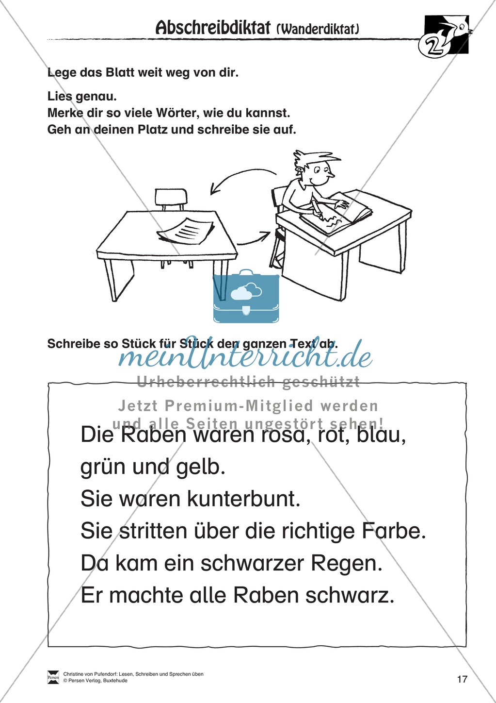 Lesen - Schreiben - Sprechen: " Als die Raben (...) " Lesekarten + Arbeitsblätter zur Sprachförderung Preview 14
