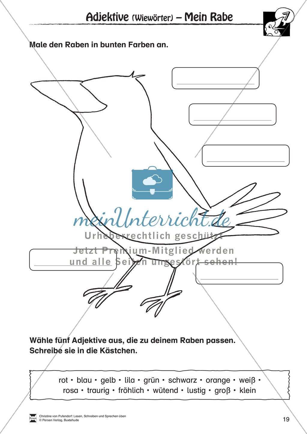 Lesen - Schreiben - Sprechen: " Als die Raben (...) " Lesekarten + Arbeitsblätter zur Sprachförderung Preview 16