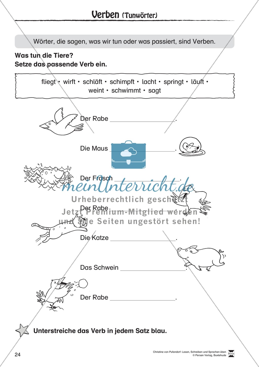Lesen - Schreiben - Sprechen: " Als die Raben (...) " Lesekarten + Arbeitsblätter zur Sprachförderung Preview 21