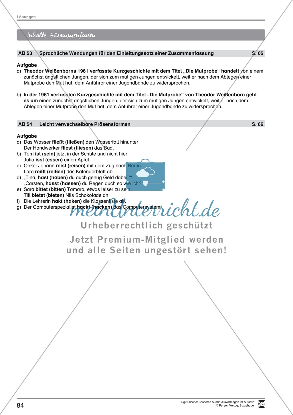 Sprachstil -Grammatik - Ausdrucksvermögen verbessern: