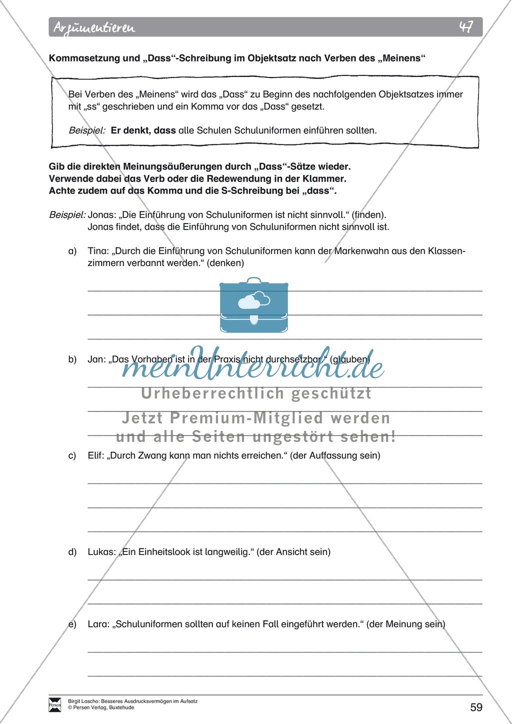 Sprachstil -Grammatik - Ausdrucksvermögen verbessern: "Argumentieren" - Binnendifferenzierung + Arbeitsblätter + Aufgaben + Lösungen Preview 3