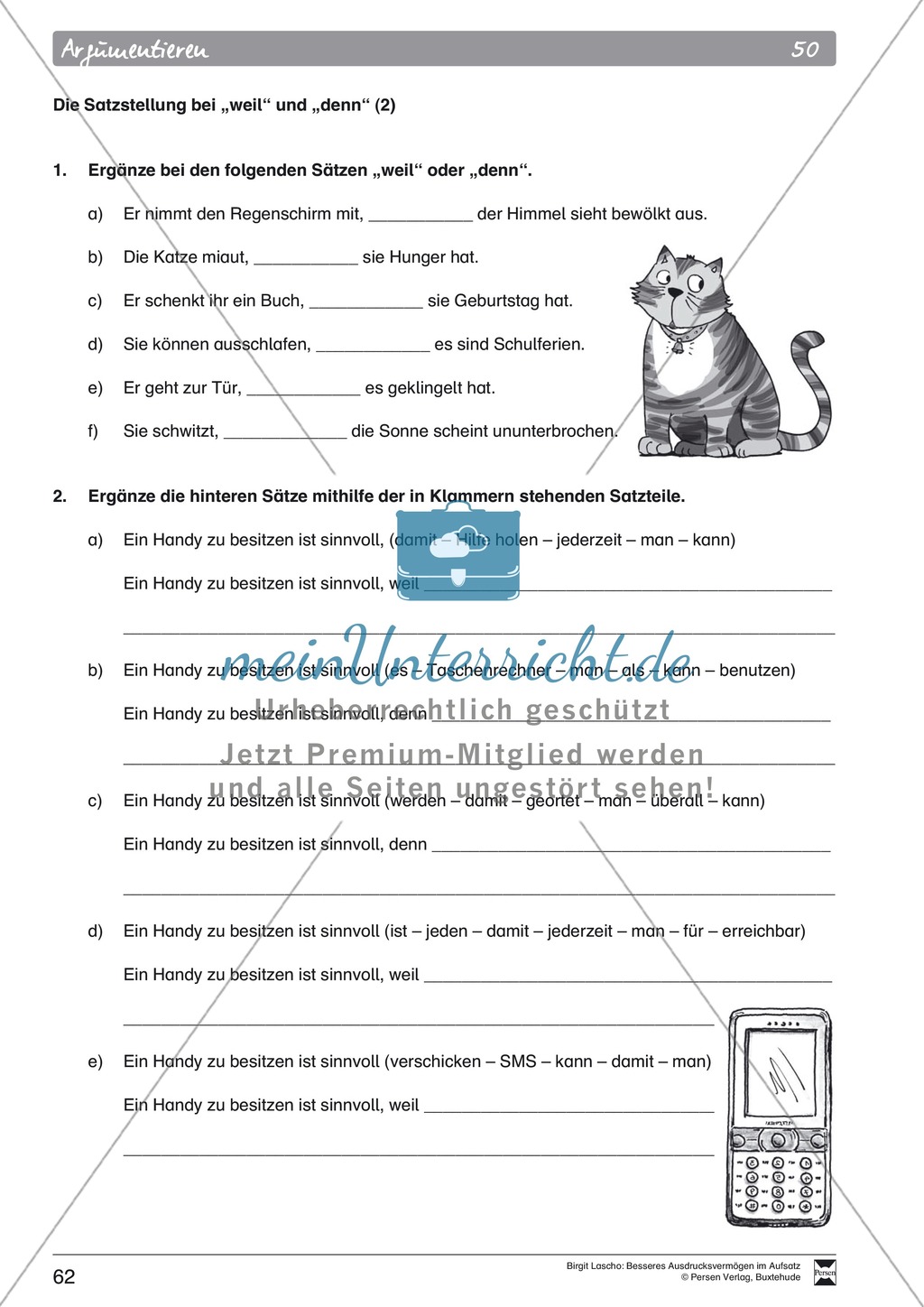 Sprachstil -Grammatik - Ausdrucksvermögen verbessern: "Argumentieren" - Binnendifferenzierung + Arbeitsblätter + Aufgaben + Lösungen Preview 6