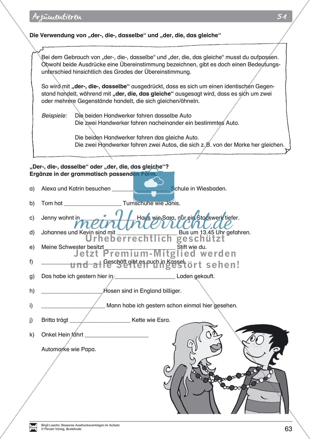 Sprachstil -Grammatik - Ausdrucksvermögen verbessern: "Argumentieren" - Binnendifferenzierung + Arbeitsblätter + Aufgaben + Lösungen Preview 7