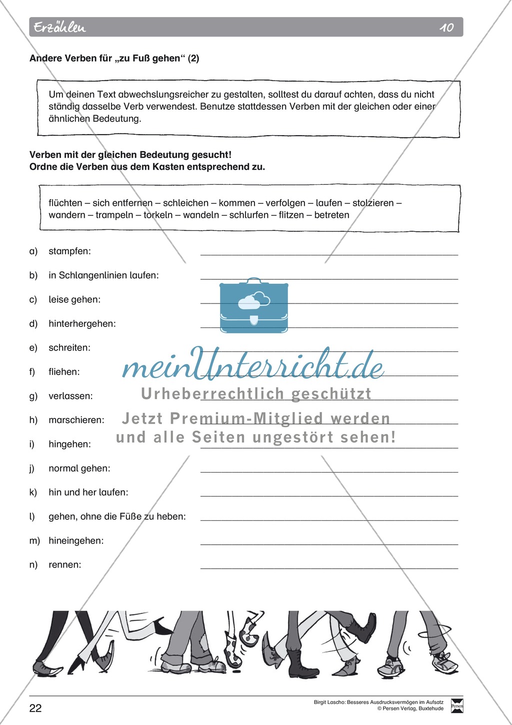 Sprachstil -Grammatik - Ausdrucksvermögen verbessern: "Erzählen" - Binnendifferenzierung + Arbeitsblätter + Aufgaben + Lösungen Preview 12