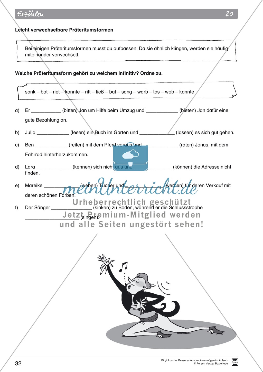 Sprachstil -Grammatik - Ausdrucksvermögen verbessern: "Erzählen" - Binnendifferenzierung + Arbeitsblätter + Aufgaben + Lösungen Preview 22