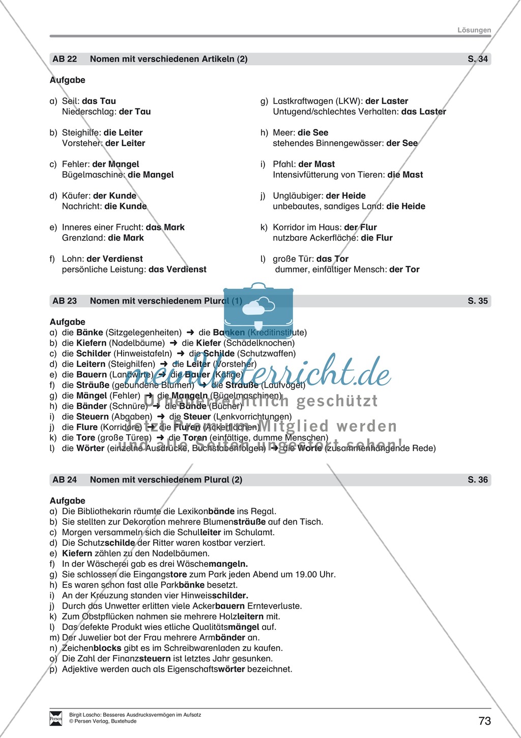 Sprachstil -Grammatik - Ausdrucksvermögen verbessern: "Erzählen" - Binnendifferenzierung + Arbeitsblätter + Aufgaben + Lösungen Preview 34