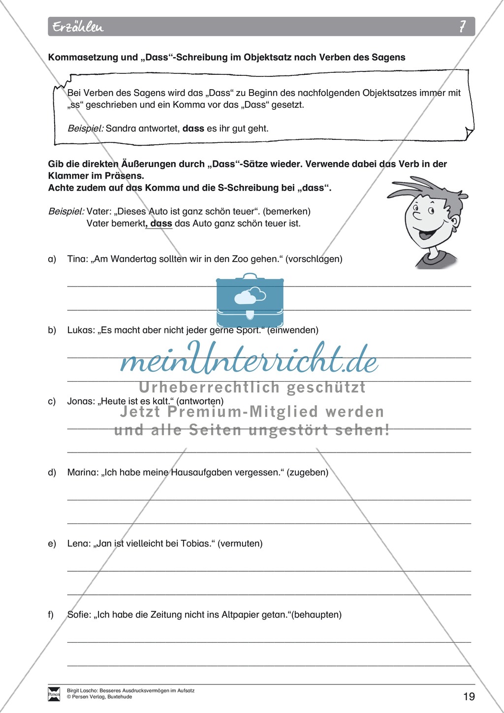 Sprachstil -Grammatik - Ausdrucksvermögen verbessern: "Erzählen" - Binnendifferenzierung + Arbeitsblätter + Aufgaben + Lösungen Preview 9