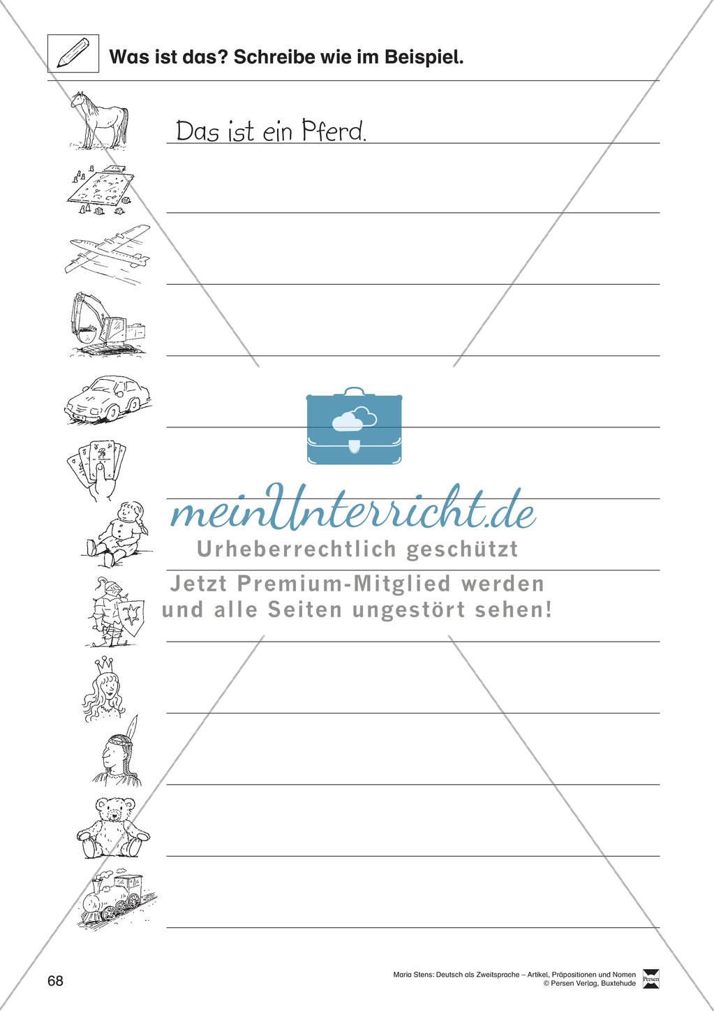 Artikel, Präpositionen und Nomen: Übungen zu Spiel und Spaß Preview 10