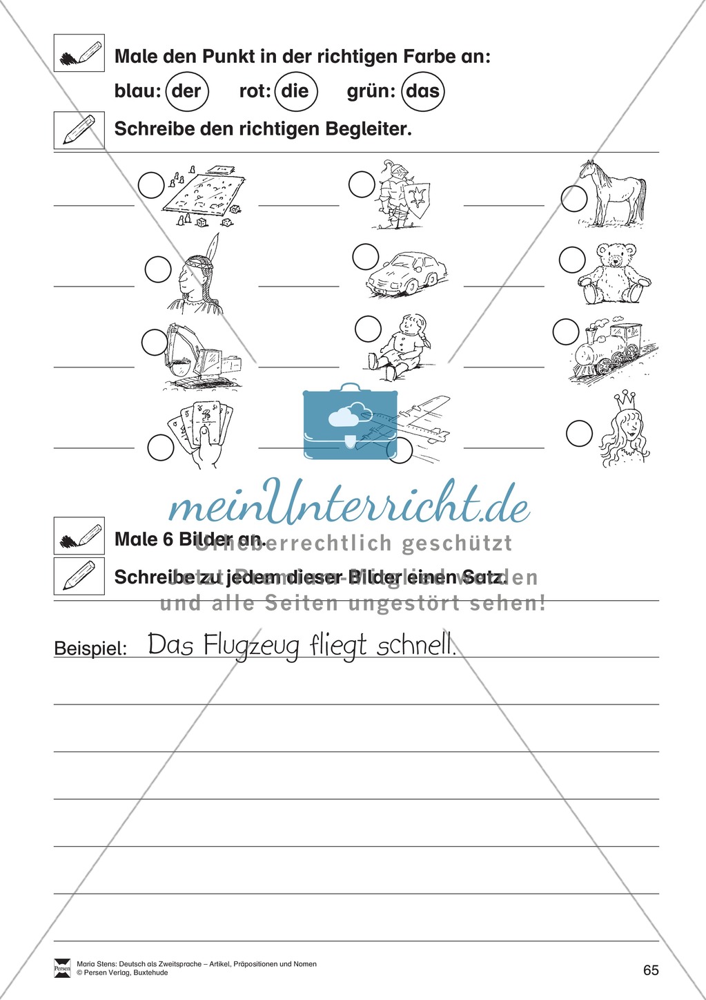 Artikel, Präpositionen und Nomen: Übungen zu Spiel und Spaß Preview 7