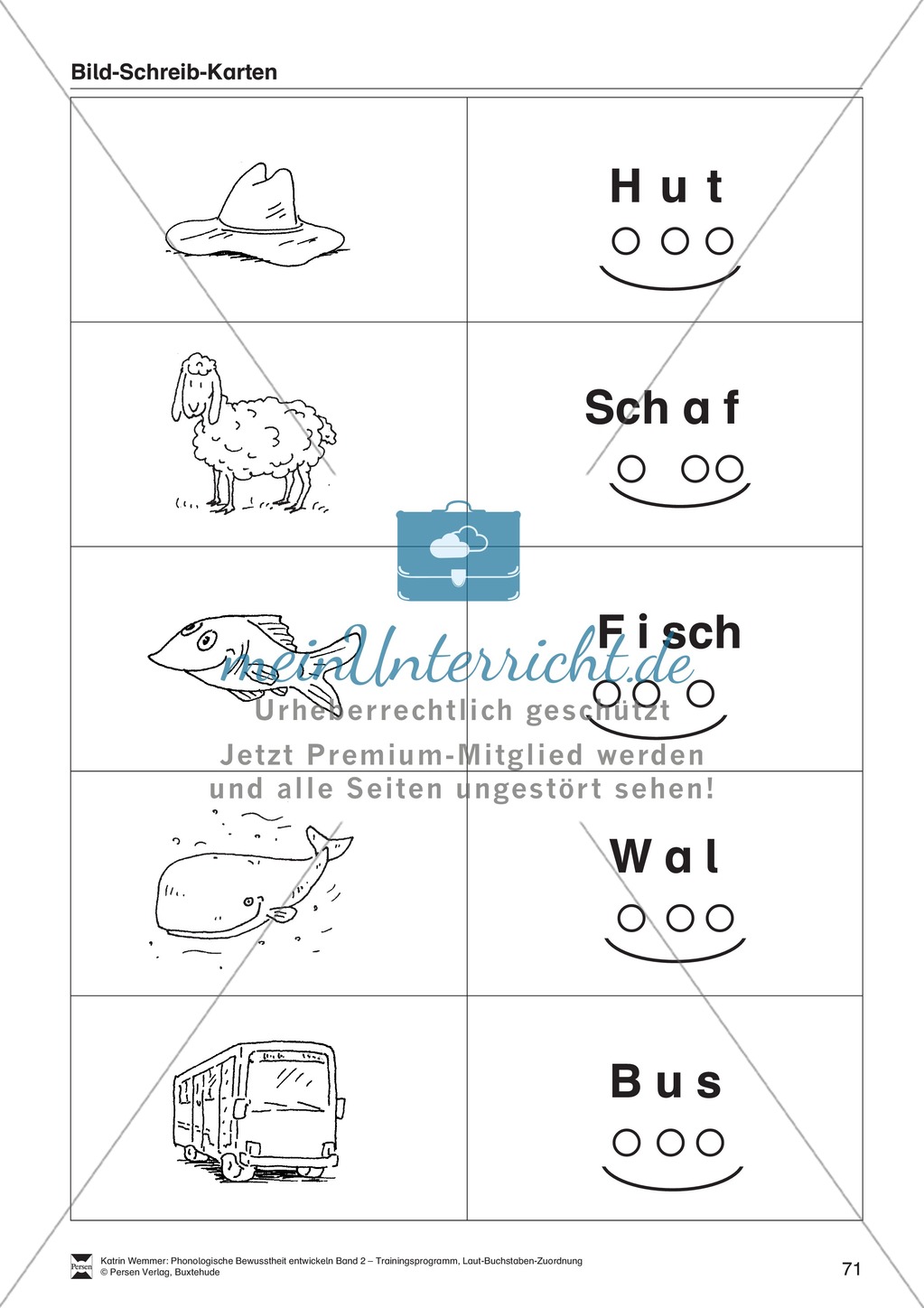 Schreibplan - Bild-Schreib-Karten: Arbeitsblätter + Übungen Preview 2