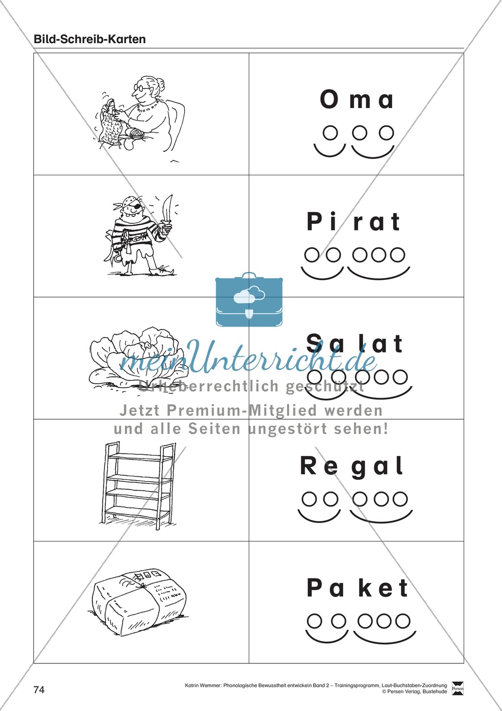 Schreibplan - Bild-Schreib-Karten: Arbeitsblätter + Übungen Preview 5