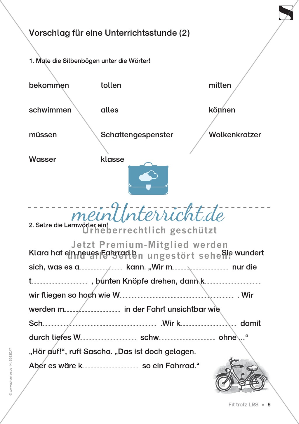 Unterrichtsvorschläge für LRS-Schüler Preview 2
