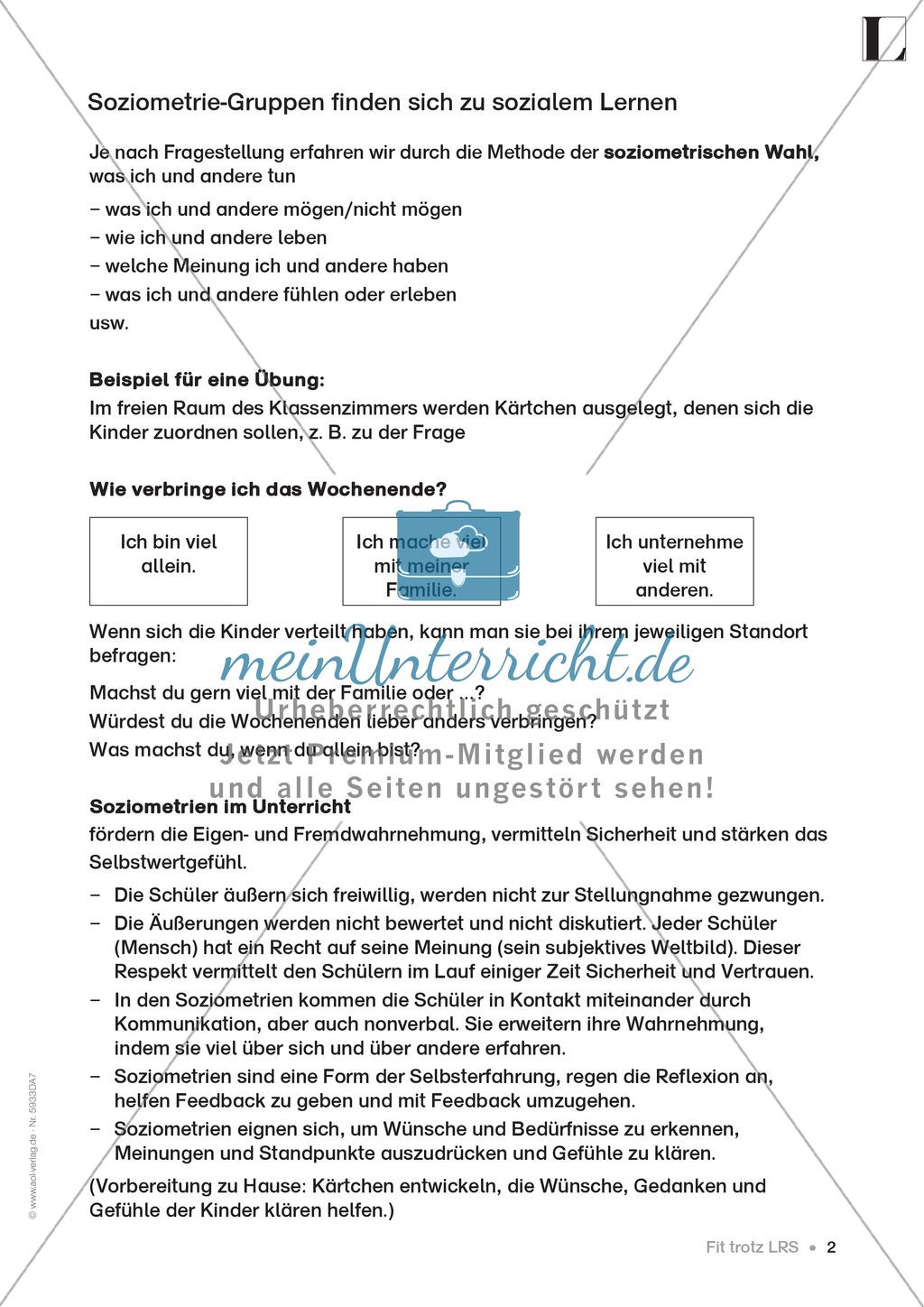 Soziometrie-Gruppen: Informationstext Preview 1