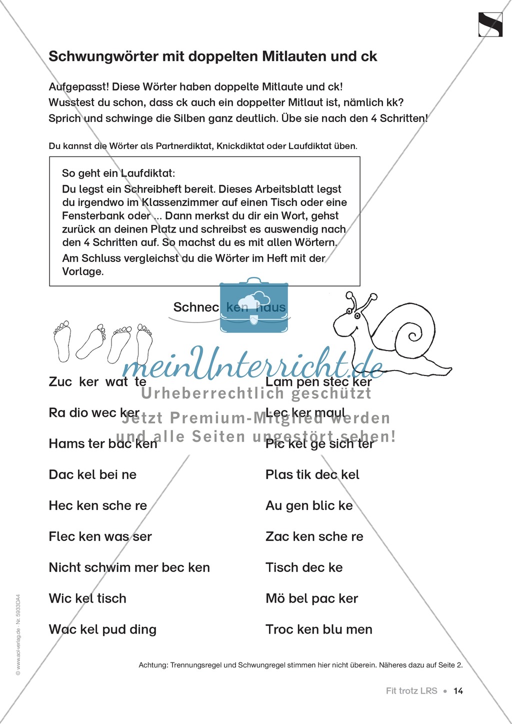 Lese - Rechtschreibschwäche (LRS) - Schwingen - Einführung: "Fantasiereise" Preview 2