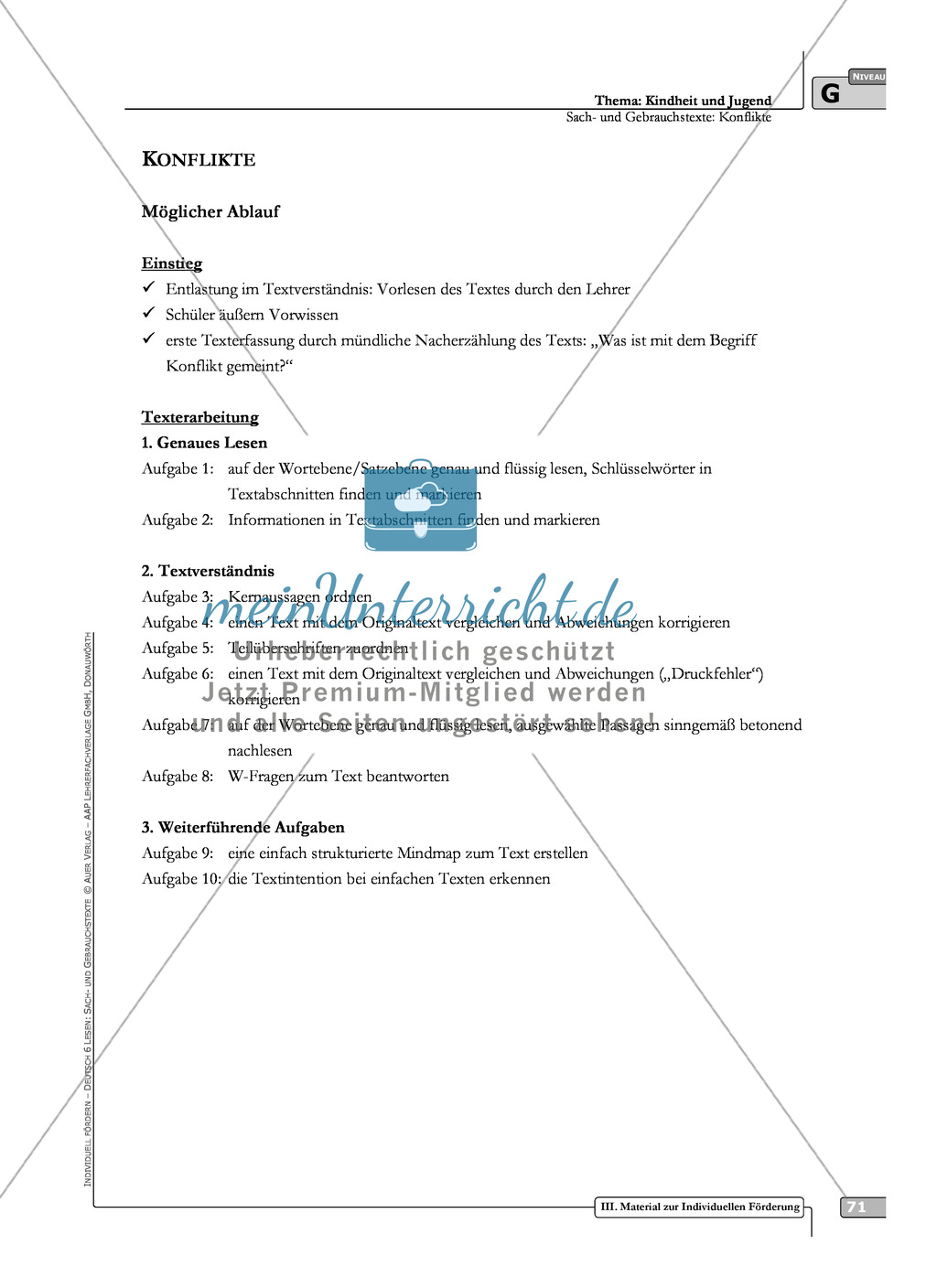 Sach- und Gebrauchstexte in 3 Differenzierungsstufen:
